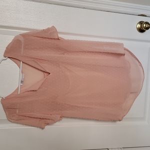 NWOT - Blush colored blouse with matching undershirt